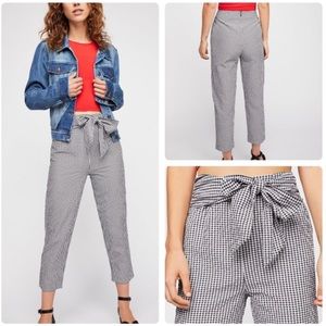 Free People Gingham Crop Pants